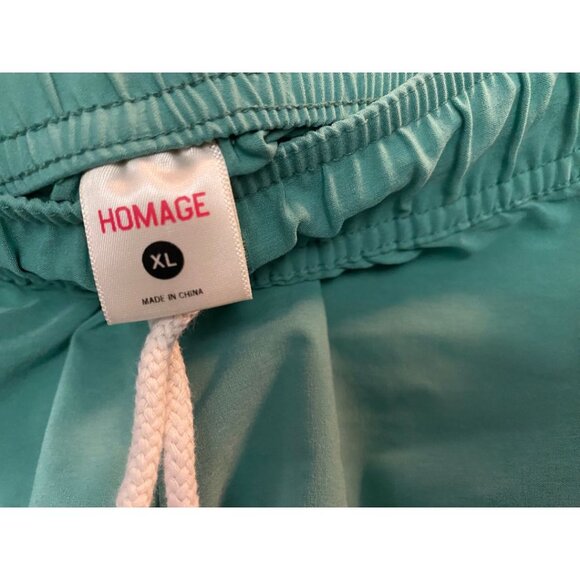 Homage Women's Green Athletic Shorts With Pockets Drawstring Size XL - Picture 2 of 5